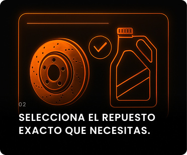 SELECCIONA EL REPUESTO
EXACTO QUE NECESITAS.